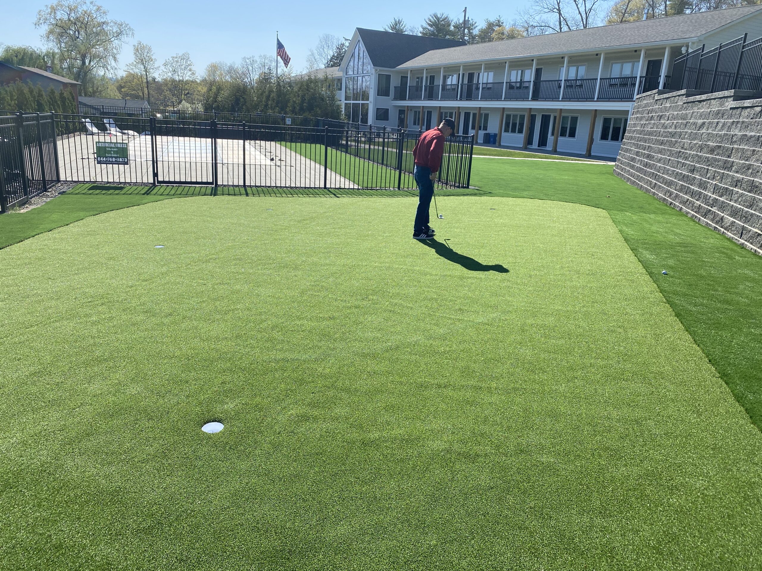 Putting Green Installation by Artificial Grass of Frisco in Frisco, TX